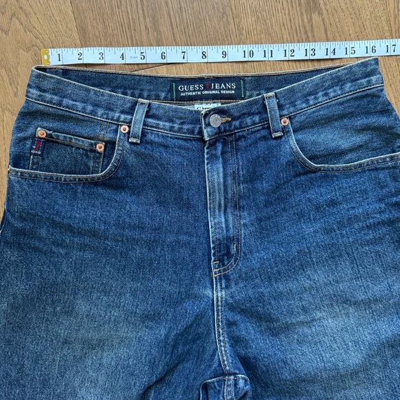 Guess Vintage 90s Men’s Denim Jorts Jean Shorts - Size 33 - Medium Blue  - EUC - Picture 7 of 10